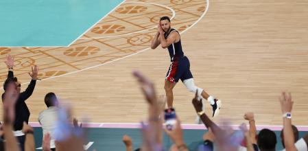 Curry hizo su mítica celebración en la final olímpica&nbsp;