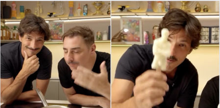 Jordi Roca y Andrés Velencoso recreando un 'Velencoco'