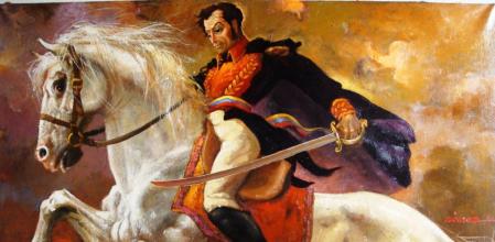 Retrato contemporáneo idealizado de Simón Bolívar