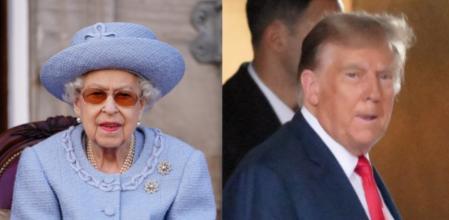 Isabel II y Donald Trump