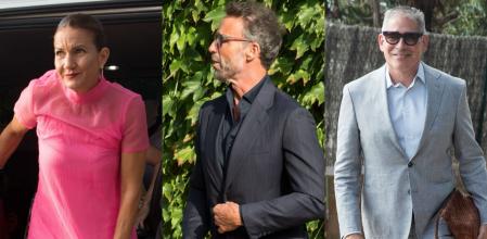 Samantha, Álvaro Muñoz Escassi y Boris Izaguirre en la boda de Jordi Cruz y Rebecca Lima