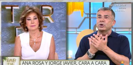 Primer cara a cara de Ana Rosa Quintana y Jorge Javier Vázquez tras el final de 'Sálvame': ''Ese plató hace un año estaba manchado de sangre