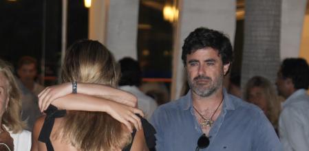 Carla Goyanes,Jorge Benguria and Antonio Matos during burial of Caritina Goyanes in Marbella 26 August 2024