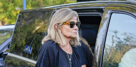 Cari Lapique during the burial of Carlos Goyanes in Marbella. August 8 2024