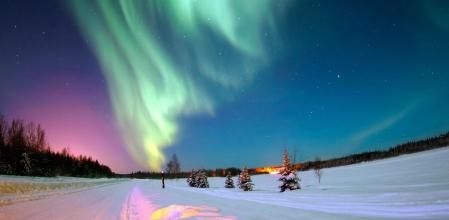 Aurora boreal en Laponia