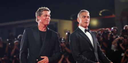 Brad Pitt y George Clooney en la alfombra roja de Venecia, el pasado mes de septiembre