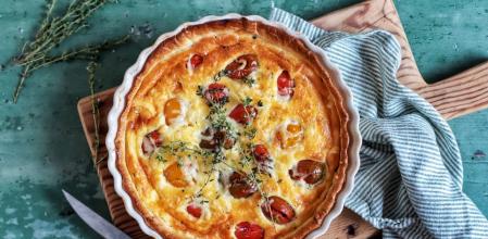 Quiche de tomates asados