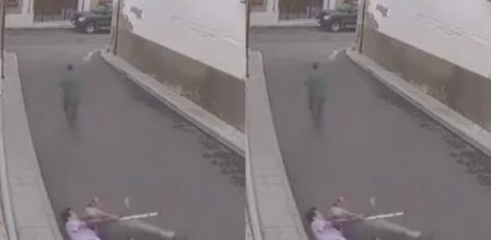 El momento en el que los ancianos fueron sometidos al robo