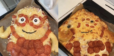 Intenta hacer una pizza con forma de Minion y sale mal: el resultado no tiene desperdicio