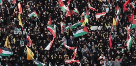 Iraníes en una protesta anti-israelí en Teherán el año pasado