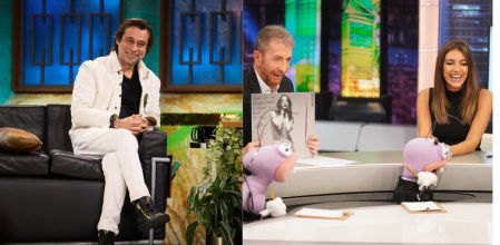 Jordi Mollà visitó anoche 'La Revuelta' y Ana Guerra 'El Hormiguero'