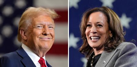 Trump y Harris, en sendas imágenes de archivo.