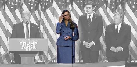 Melania Trump en la foto de la victoria quién es quién