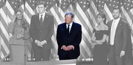 Viktor Knavs. La familia y los más fieles colaboradores de Trump salieron con el presidente electo tras confirmarse la victoria que llevará de nuevo al magnate a la Casa Blanca