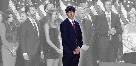 Donald III. La familia y los más fieles colaboradores de Trump salieron con el presidente electo tras confirmarse la victoria que llevará de nuevo al magnate a la Casa Blanca