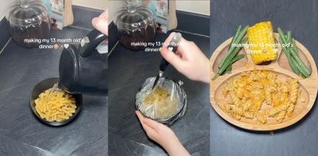 Esta madre ha triunfado en TikTok por mostrar un truco para cocinar la pasta en el microondas.