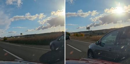 La temeraria maniobra de un conductor que casi acaba en un accidente múltiple en una autovía: