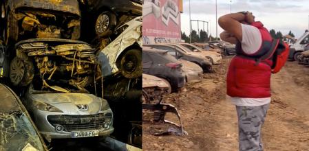 Los coches de muchos ciudadanos han quedado amontonados en descampados