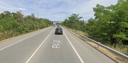 La carretera PA-30, en Multilva, en la província de Navarra