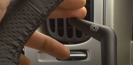 Palanca de un retardador, un tipo de freno auxiliar.