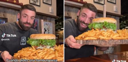 Pide una hamburguesa en un restaurante de EE.UU. y lo que le traen asombra a todos: 