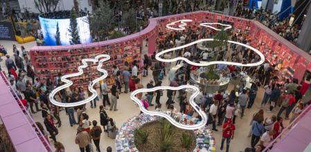 Ambiente en el pabellón de España, en la pasada edición de la Feria Internacional del Libro de Guadalajara 