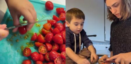 El pequeño supo cocinar sin problema
