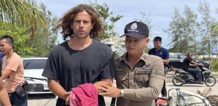 Daniel Sancho, el día de su detención en Tailandia acusado de la muerte del cirujano colombiano Edwin Arrieta