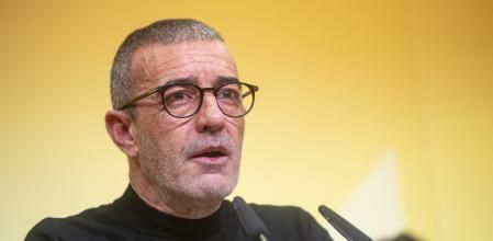 Xavier Godàs durante la votación de la segunda vuelta del 30 Congreso Nacional de ERC, a 14 de diciembre de 2024, en Barcelona, Catalunya (España). Unos 8.000 militantes de ERC están llamados a participar por vía telemática en las votaciones para elegir a la nueva dirección del partido, que cuentan con dos candidaturas, Militància Decidim, con Oriol Junqueras como presidenciable, o Nova Esquerra Nacional, con Xavier Godàs como cabeza de cartel. Se trata de la segunda vuelta de estas elecciones internas, ya que el pasado 30 de noviembre ninguna de las dos llegó al 50\% de los votos necesarios para ganar.