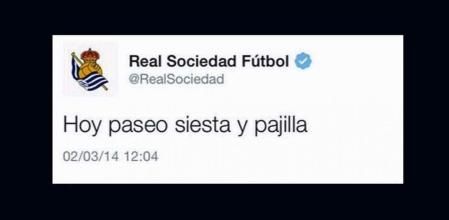 La publicación original de la cuenta de la Real Sociedad