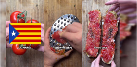 Un inglés enseña qué es el pan con tomate e indigna a todo el mundo: “Por cada visualización, mueren tres catalanes”