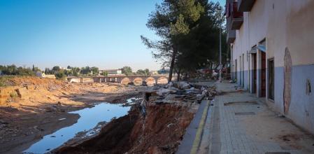 Barranco tras la dana en Torrent