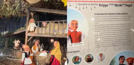 Acude a ver un belén en Alemania y encuentra un emblema catalán entre los pastores: “Y no es es un caganer”