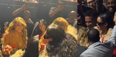 Rihanna en el último concierto de Mariah Carey en Nueva York