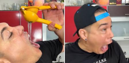 Intenta beberse el líquido del limón sin poner caras extrañas y el resultado es hilarante: 