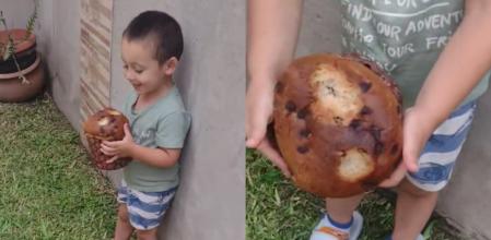 El niño decidió robar el panettone de su familia