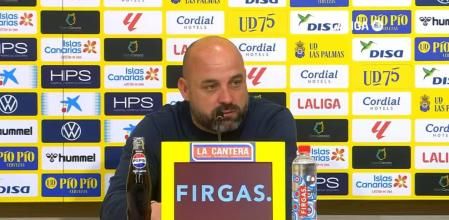 Manolo González después del partido contra Las Palmas