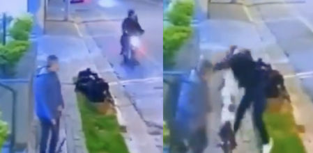 El peludo atacando al ladrón en defensa de su dueño