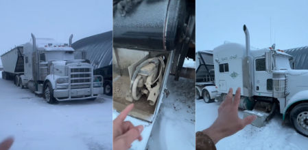 Cómo encender un camión tráiler en Canadá a menos ocho grados