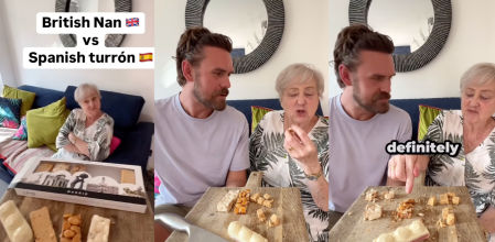 Su abuela británica escoge cual es el mejor turrón.