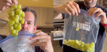 Con este truco, no tendrás que separar las uvas de una en una.