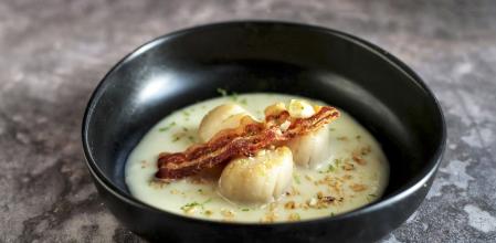 Crema de Chirivía con vieiras