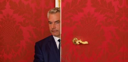 Austrian Chancellor and head of Peoples Party (OEVP) Karl Nehammer leaves a meeting with President Alexander Van der Bellen  in Hofburg Palace in Vienna, Austria, October 21, 2024. REUTERS/Leonhard Foeger