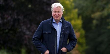 Earl Spencer, brother of Diana, Princess of Wales, meets members of the Rock Choir as they announce they will be supporting The Diana Award for a special fundraising project, at Althorp House in Northamptonshire, as the charity celebrate their 25th anniversary. Picture date: Friday September 20, 2024. (Photo by Jordan Pettitt/PA Images via Getty Images)