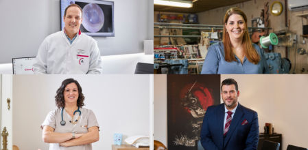 De izquierda a derecha: Mario Pifarré de Claso Audiología, Maria José Llario-Ferrer de Gato Negro, Reyes Balcells de Nonoca Pediatrics y Javier Guerrero de Guerrero & Asociados, Abogados 