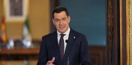 Imagen de recurso de Juanma Moreno, presidente de la Junta de Andalucía, que ha adelantado que rechazará la condonación de deuda a la comunidad ofrecida por el Gobierno de la Nación.&nbsp;