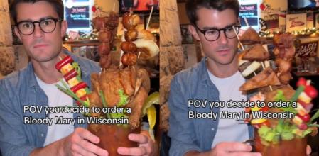 El hombre quedó sorprendido con esta bebida.