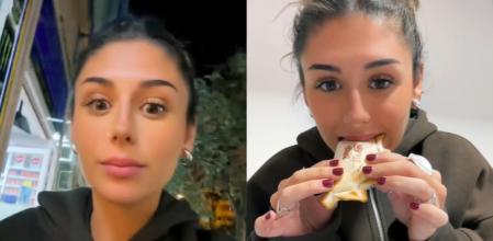 La joven ha quedado sorprendida con las empanadillas.