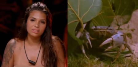 El susto de una concursante de 'La isla de las Tentaciones' con un cangrejo