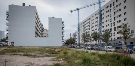 Un solar en Badalona.